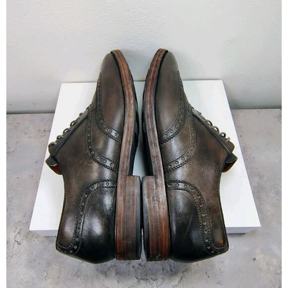 Cole Haan Hamilton Grand Dress Shoes Mens 9 Dark Brown Wing Tip Oxford - Picture 8 of 15